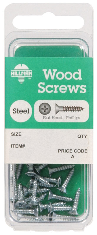 Hillman No. 8 X 2-1/2 in. L Phillips Zinc-Plated Wood Screws 8 pk