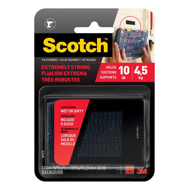 Scotch Medium Foam Hook and Loop Fastener 3 in. L 2 pk