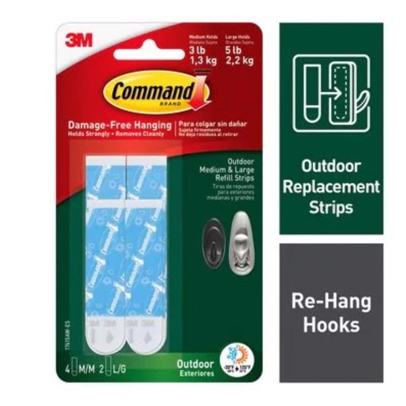 3M Command Assorted Foam Refill Strips 6 pk