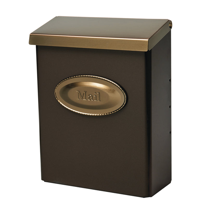 Gibraltar Mailboxes Designer Classic Galvanized Steel Wall Mount Venetian Bronze Mailbox