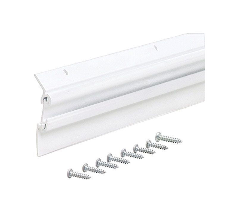M-D White Aluminum Sweep For Garage Doors 36 in. L X 2 in.