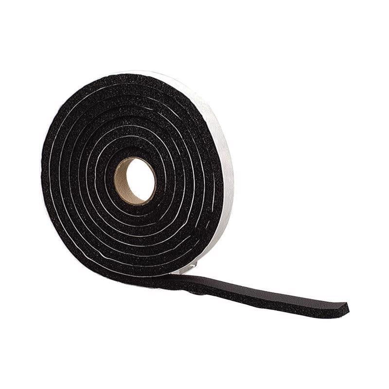 M-D Black Rubber Weather Stripping Tape For Auto and Marine 10 ft. L X 1/4 in.