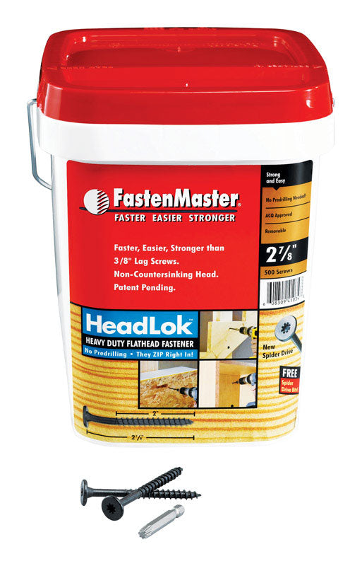 FastenMaster HeadLok No. 10 X 2-7/8 in. L Spider Epoxy Wood Screws 500 pk