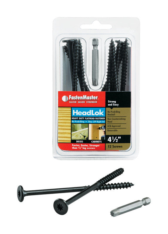 FastenMaster HeadLok No. 10 X 4.5 in. L Star Epoxy Wood Screws 12 pk