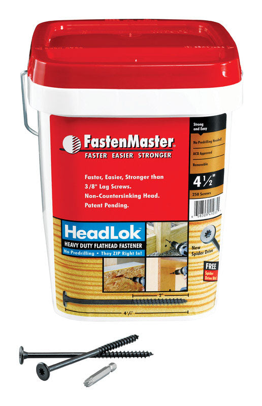 FastenMaster HeadLok No. 10 X 4.5 in. L Spider Epoxy Wood Screws 250 pk