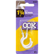 HILLMAN OOK Small Vinyl Coated White Steel 1-1/4 in. L Cup Hook 1 lb 2 pk