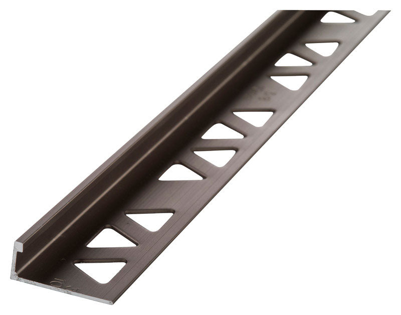 M-D 3/8 in. H X 96 in. L Prefinished Pewter Aluminum Tile Edge