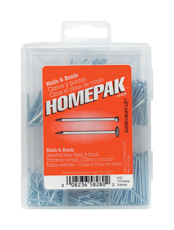 Hillman Assorted in. Assorted Steel Assorted Nails, Tacks, Brads and Screws Set Assorted Head