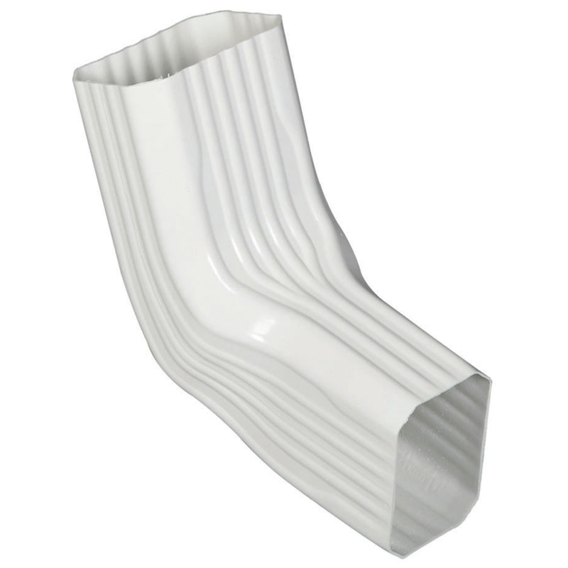 Amerimax 9.25 in. H X 3.25 in. W X 8 in. L White Vinyl A to B Gutter Elbow