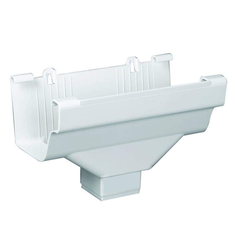 Amerimax 9 in. H X 6.25 in. W X 4.9 in. L White Vinyl Gutter Drop Outlet
