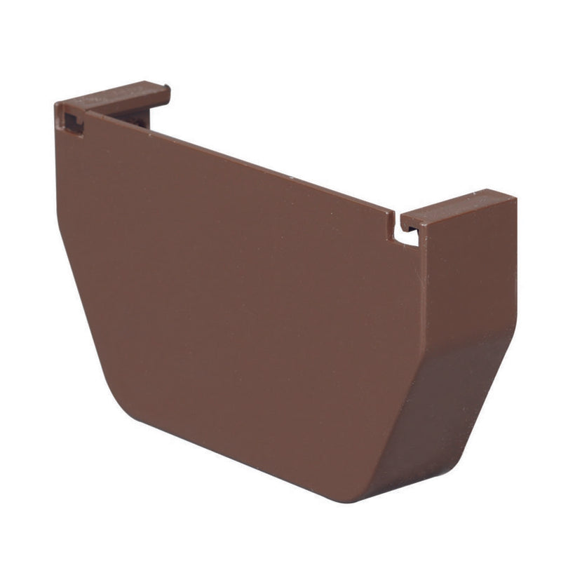 Amerimax 5.8 in. H X 4.5 in. W X 5 in. L Brown Vinyl U Gutter End Cap
