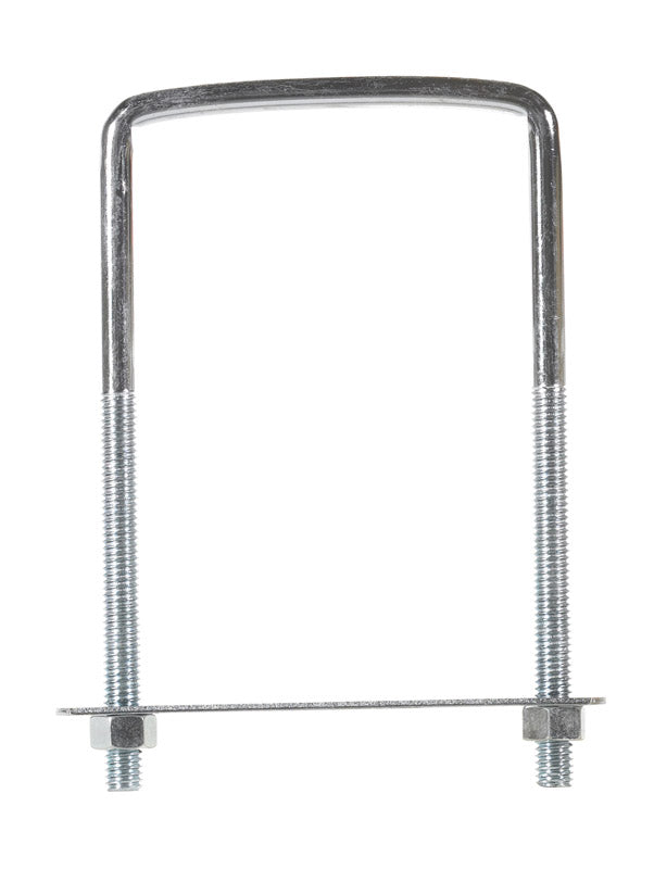 Hampton 3-3/4 in. X 3-5/8 in. W X 6 in. L Coarse Zinc-Plated Steel Lumber Size Square Bend U-Bolt