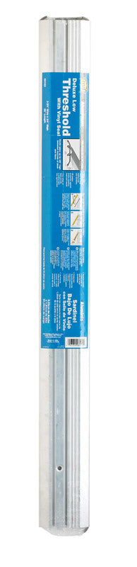 M-D 0.75 in. H X 3.75 in. W X 36 in. L Mill Aluminum Deluxe Low Threshold Silver