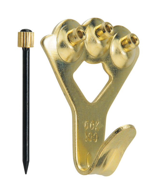 OOK Brass-Plated Blue Picture Hanger 100 lb 1 pk