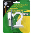 OOK Jumbo Vinyl Coated White Steel 1-1/2 in. L Swag Hook 30 lb 1 pk