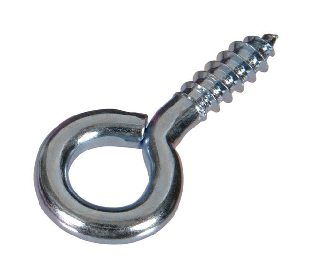 Hillman Zinc Plated Silver Metal Screw Eye 3.25 in. H X 0.11 in. W