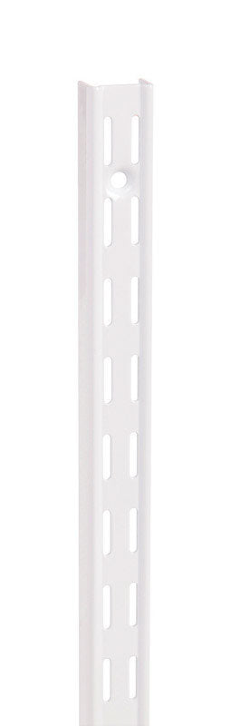 Knape & Vogt 82 Series White Steel Double Slot Bracket 14 Ga. 78 in. L