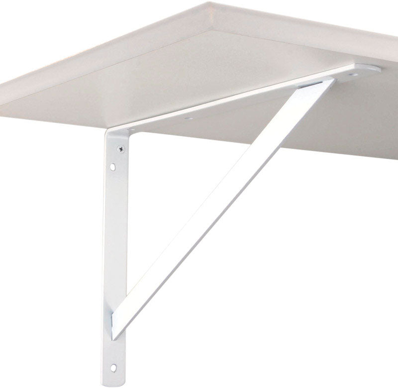 Knape & Vogt White Steel Bracket N/A Ga. 16 in. L