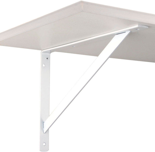 Knape & Vogt White Steel Bracket N/A Ga. 16 in. L