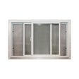 Duo-Corp Agriclass Double Slide Vinyl Tempered Utility Window White Glass/Vinyl Window 35.5 in. H X