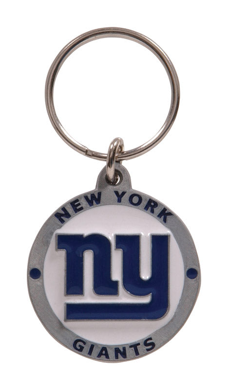 HILLMAN NFL Tempered Steel Blue/White Split Ring Keychain