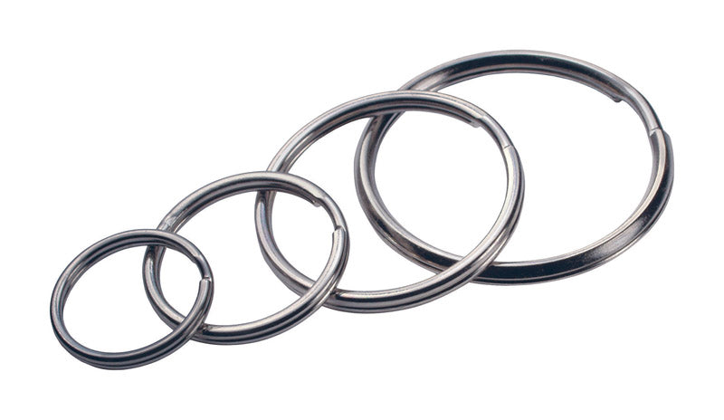 HILLMAN Tempered Steel Assorted Split Rings/Cable Rings Key Ring