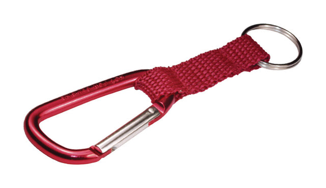 HILLMAN Aluminum/Nylon Multicolored Key Ring Carabiner