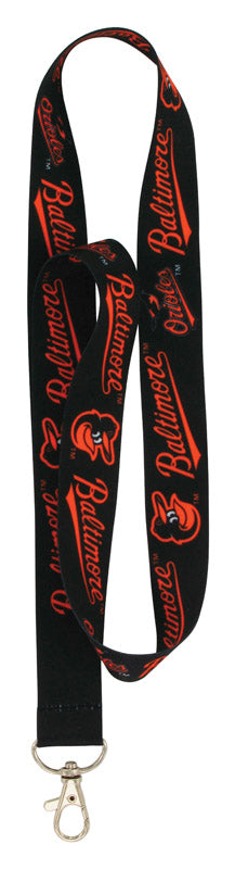 HILLMAN MLB Polyester Black/Orange Carabiner Clip Lanyard