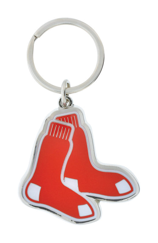 HILLMAN MLB Tempered Steel Silver Split Ring Keychain
