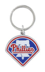 HILLMAN MLB Tempered Steel Silver Split Ring Keychain