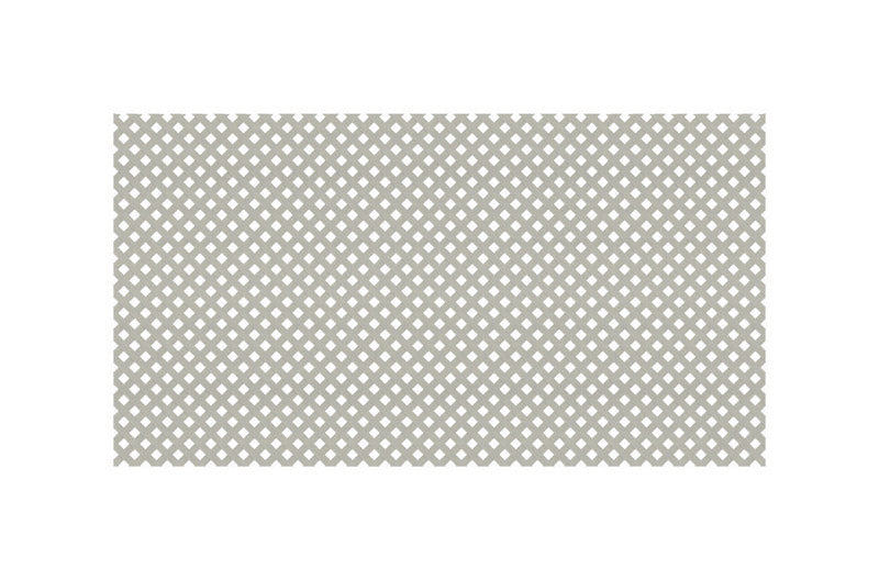 Deckorators 4 ft. W X 8 ft. L Gray Plastic Privacy Lattice Panel