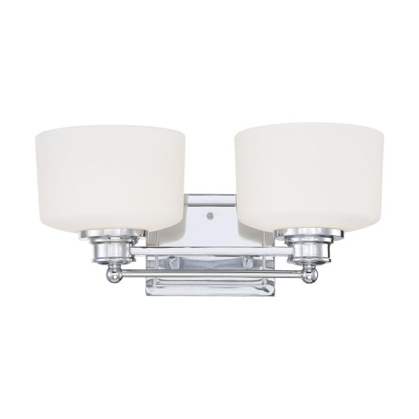 Soho - 2 Light - Vanity Fixture with Satin White Glass