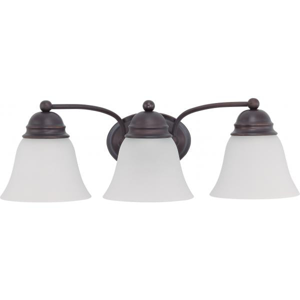 Empire - 3 Light - 21 in. - Vanity with Frosted White Glass - Color retail packaging