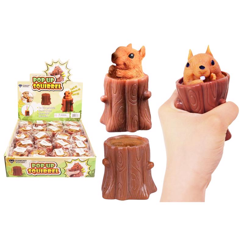 Diamond Visions Pop-Up Squeeze Toy Silicone Brown