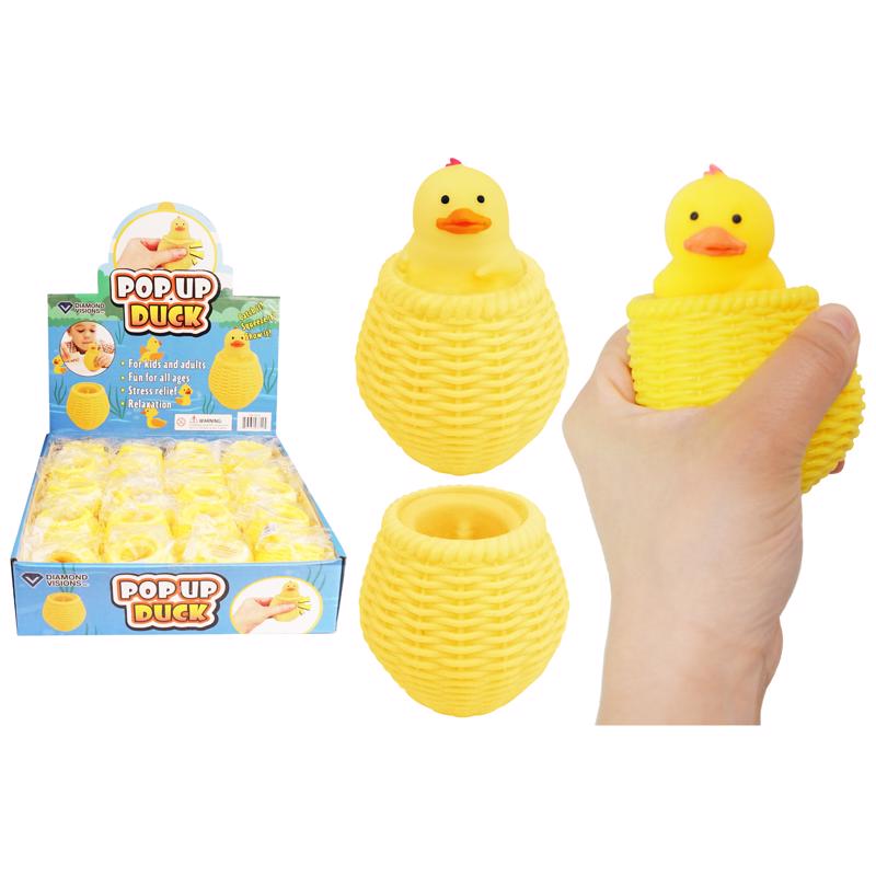 Diamond Visions Pop-Up Squeeze Toy Silicone Yellow