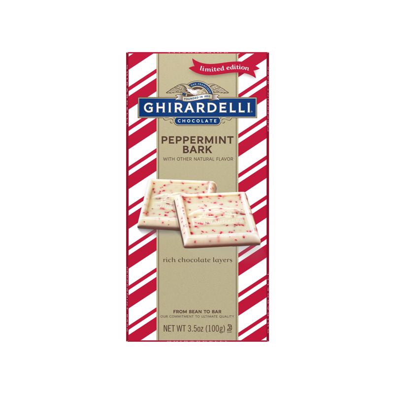 Ghirardelli Milk Chocolate/Peppermint Bark Chocolate Bar 3.5 oz