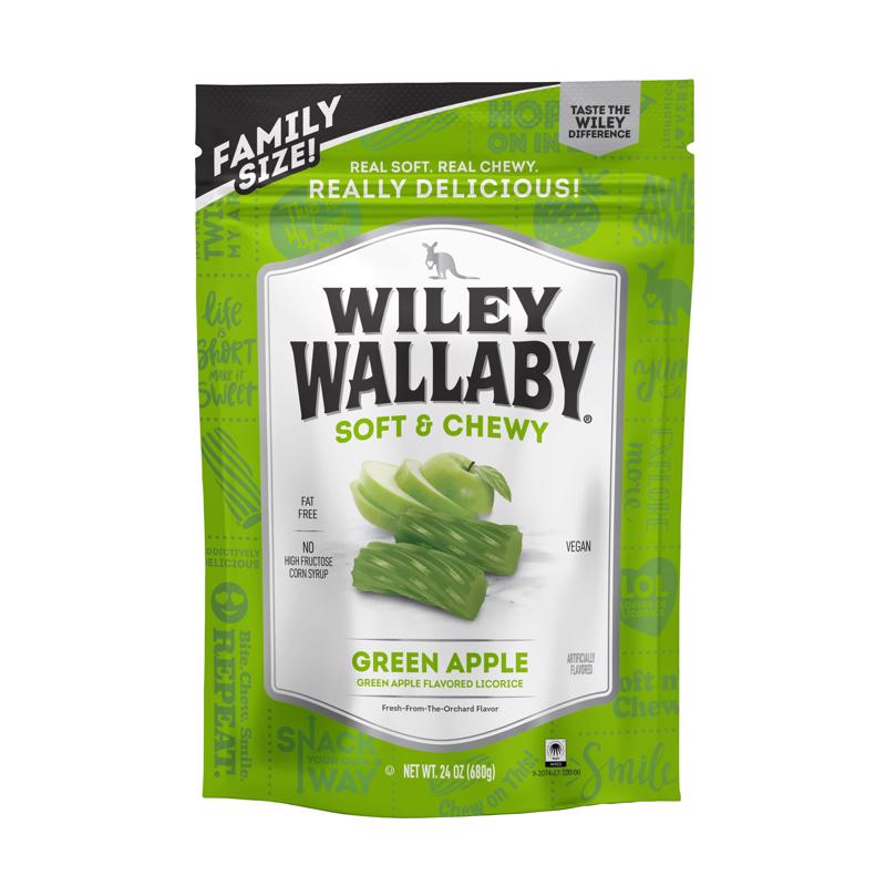 Wiley Wallaby Green Apple Licorice 24 oz
