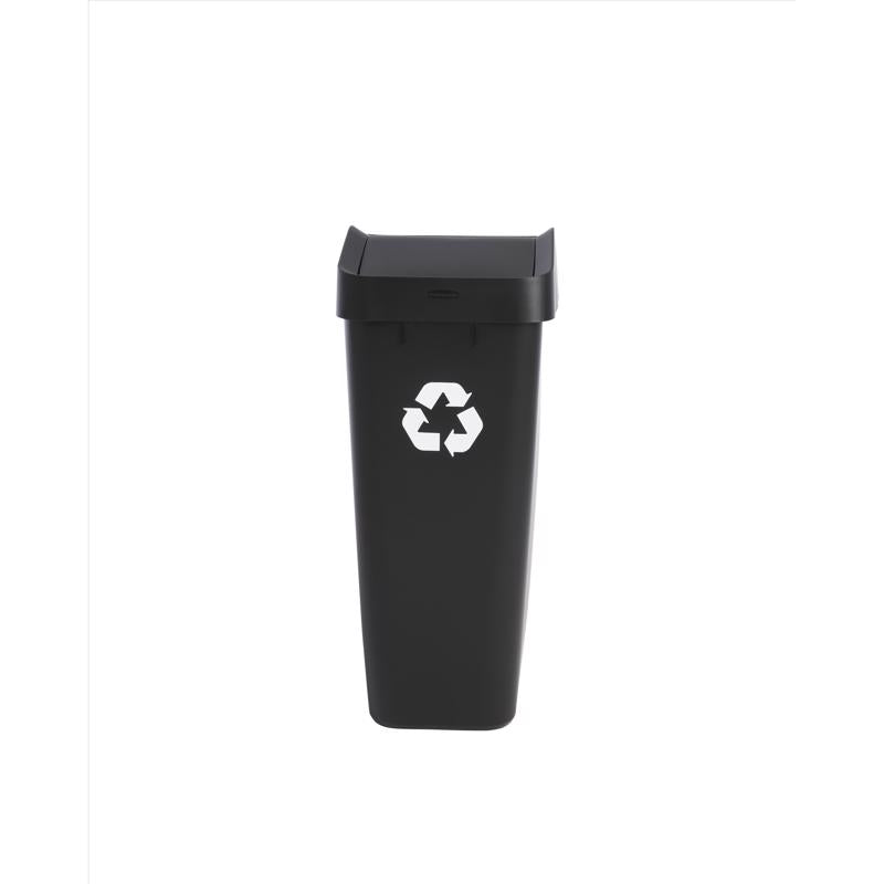 Rubbermaid 12.2 gal Black Resin Recycling Trash Can Lid Included