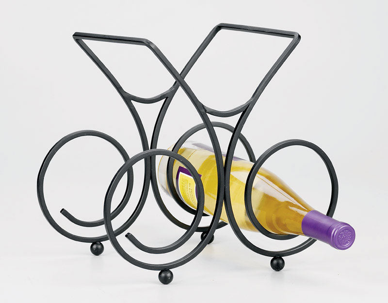 Spectrum 10.8 in. H X 10.1 in. W X 7 in. L Black Steel Wine Rack