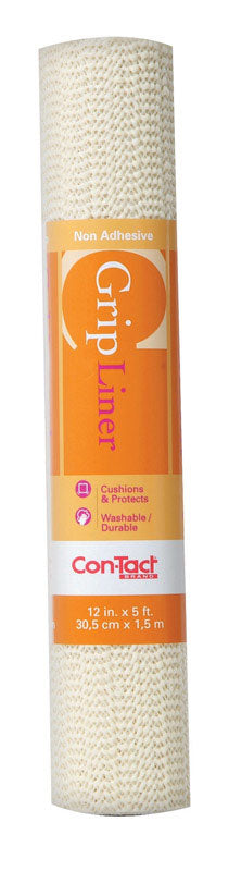 Con-Tact Grip 5 ft. L X 12 in. W Almond Non-Adhesive Shelf Liner