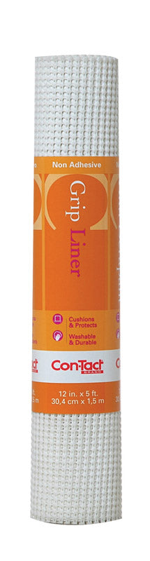 Con-Tact Beaded Grip 5 ft. L X 12 in. W White Non-Adhesive Shelf Liner