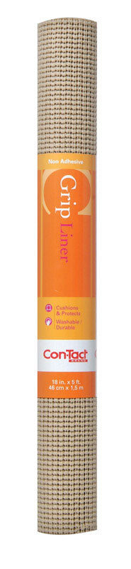 Con-Tact Beaded Grip 5 ft. L X 18 in. W Taupe Non-Adhesive Shelf Liner