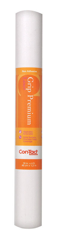Con-Tact Grip Premium 4 ft. L X 18 in. W White Non-Adhesive Shelf Liner