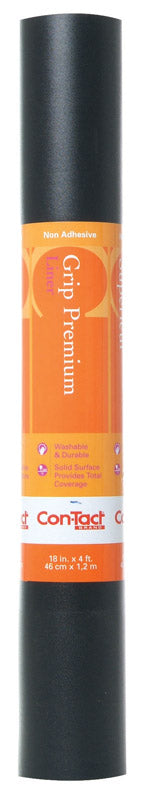 Con-Tact Grip Premium 4 ft. L X 18 in. W Black Non-Adhesive Shelf Liner