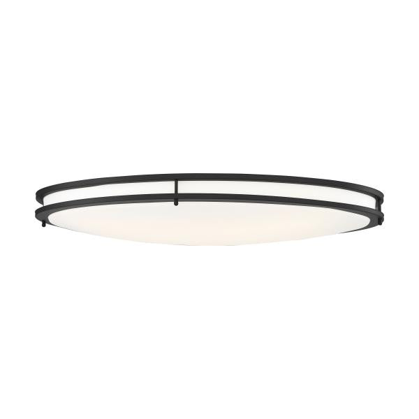 Glamour LED 32 inch - Flush Mount Fixture - Oval Shape - Black Finish - CCT Selectable 3K/4K/5K