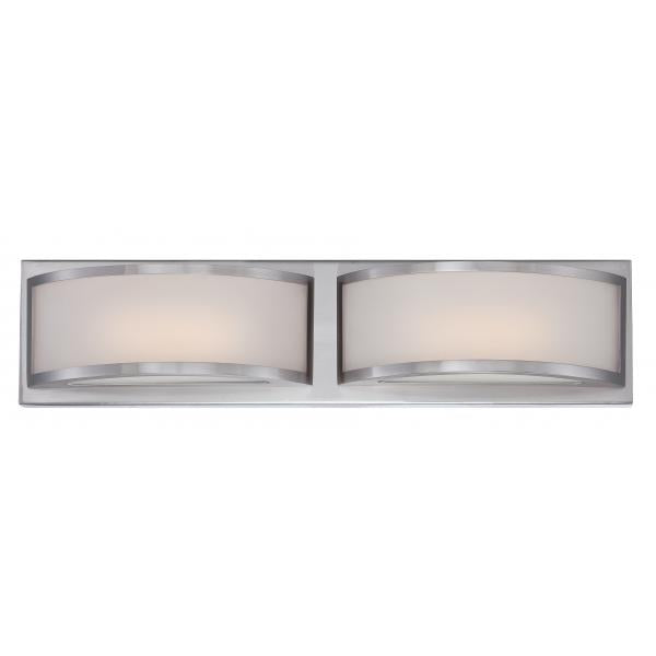 Mercer - (2) LED Wall Sconce - Frosted Glass - Brushed Nickel Finish