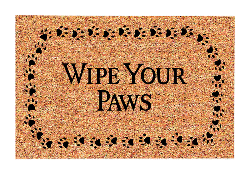 DeCoir 30 in. W X 18 in. L Tan/Black Wipe Your Paws Entrance Mat