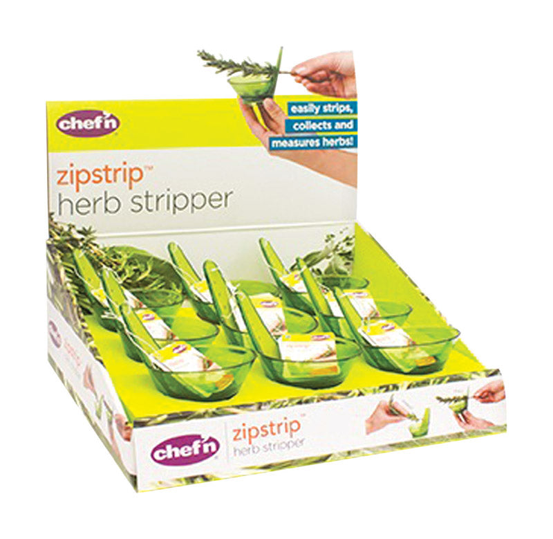 Chef'n Zipstrip Green Plastic Herb Stripper