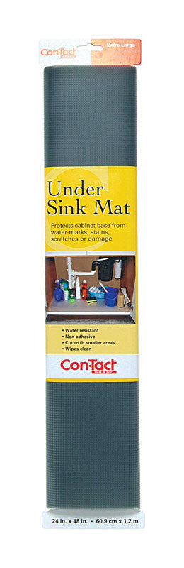 Con-Tact 4 ft. L X 24 in. W Gray Non-Adhesive Under Sink Mat