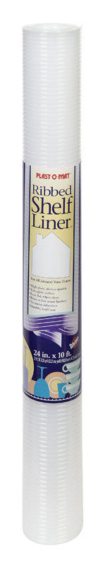 Warp's Plast-O-Mat 10 ft. L X 24 in. W Clear Non Adhesive Ribbed Shelf Liner